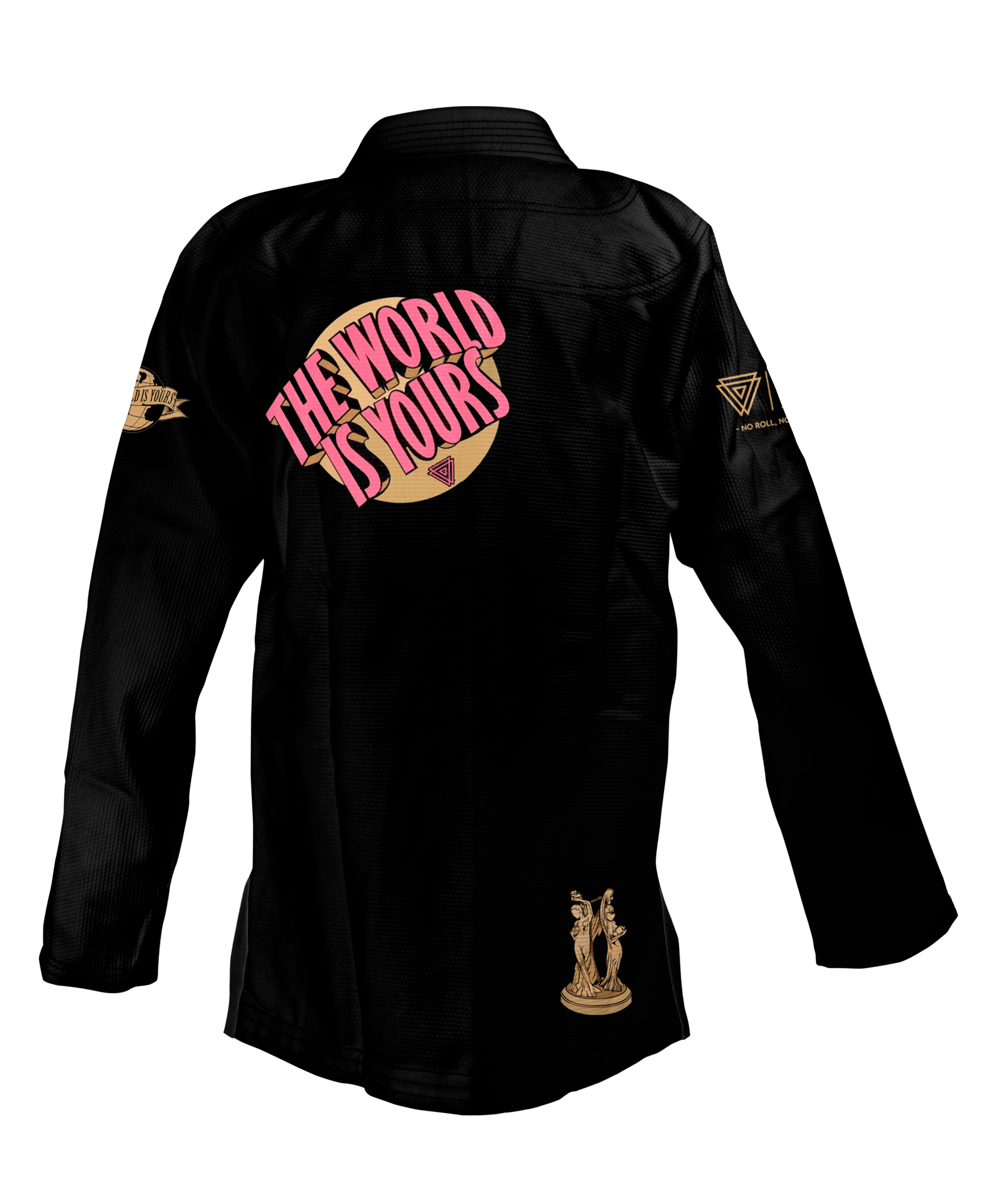 Gi BJJ Chile The World Is Yours Negro - Kimono Premium Let’s Roll - Imagen 3