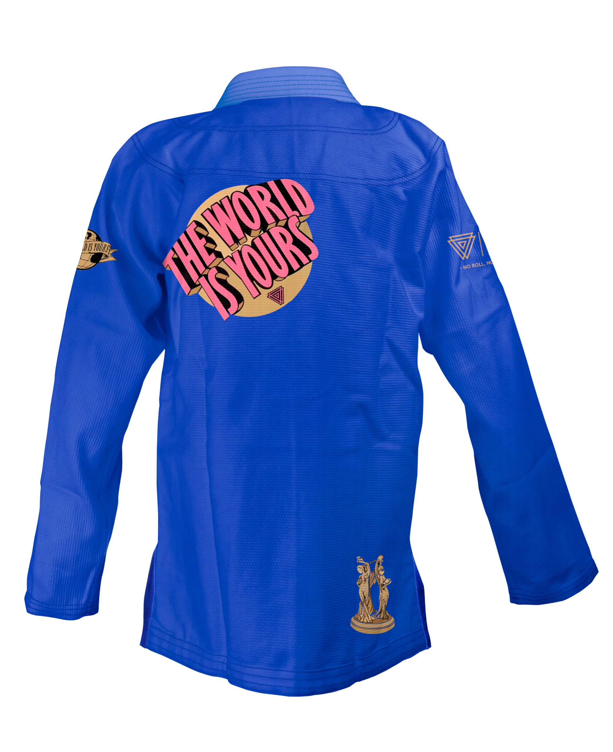 Gi BJJ Chile The World Is Yours Azul - Kimono Premium Let’s Roll - Imagen 3