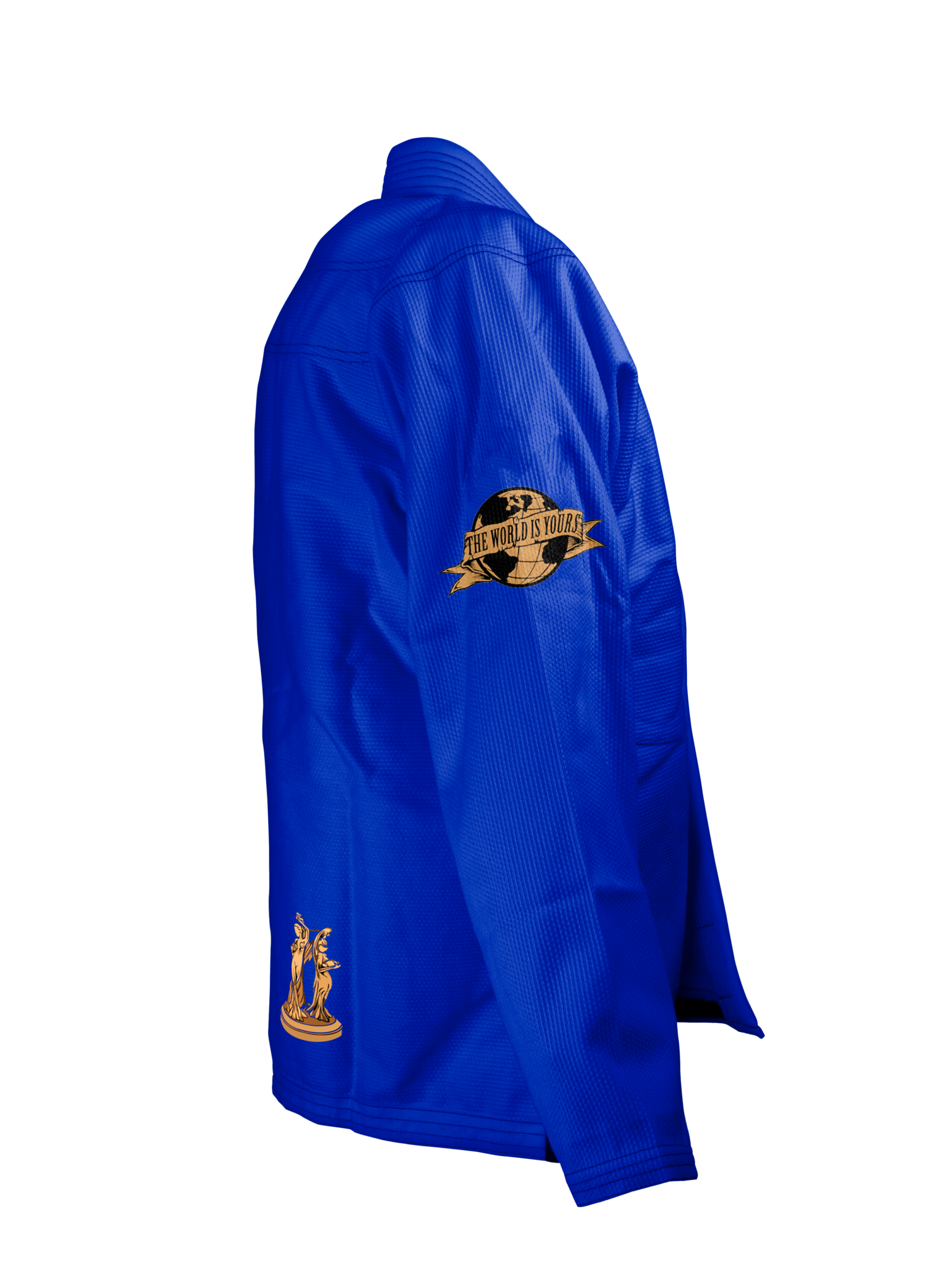 Gi BJJ Chile The World Is Yours Azul - Kimono Premium Let’s Roll - Imagen 4