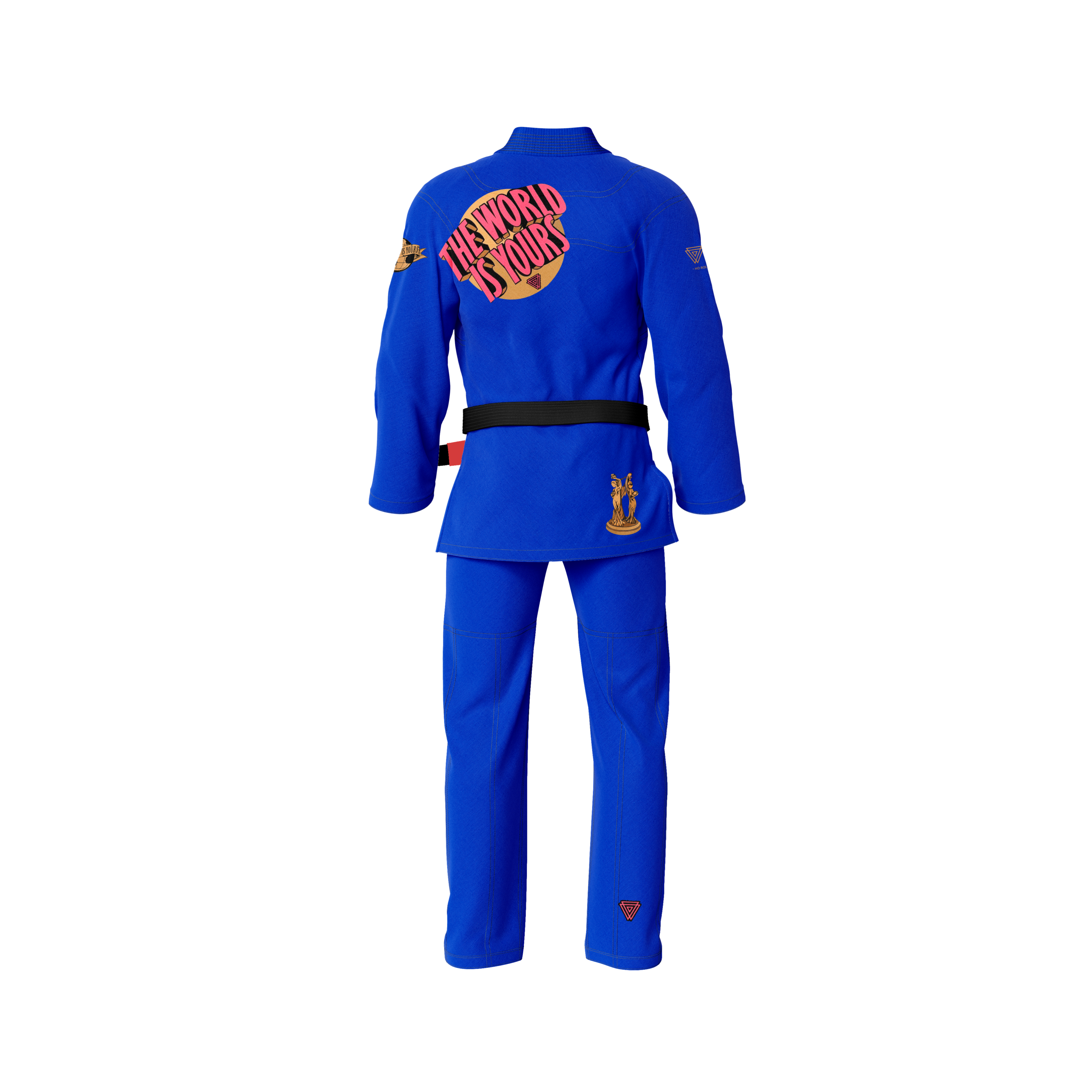 Gi BJJ Chile The World Is Yours Azul - Kimono Premium Let’s Roll - Imagen 2