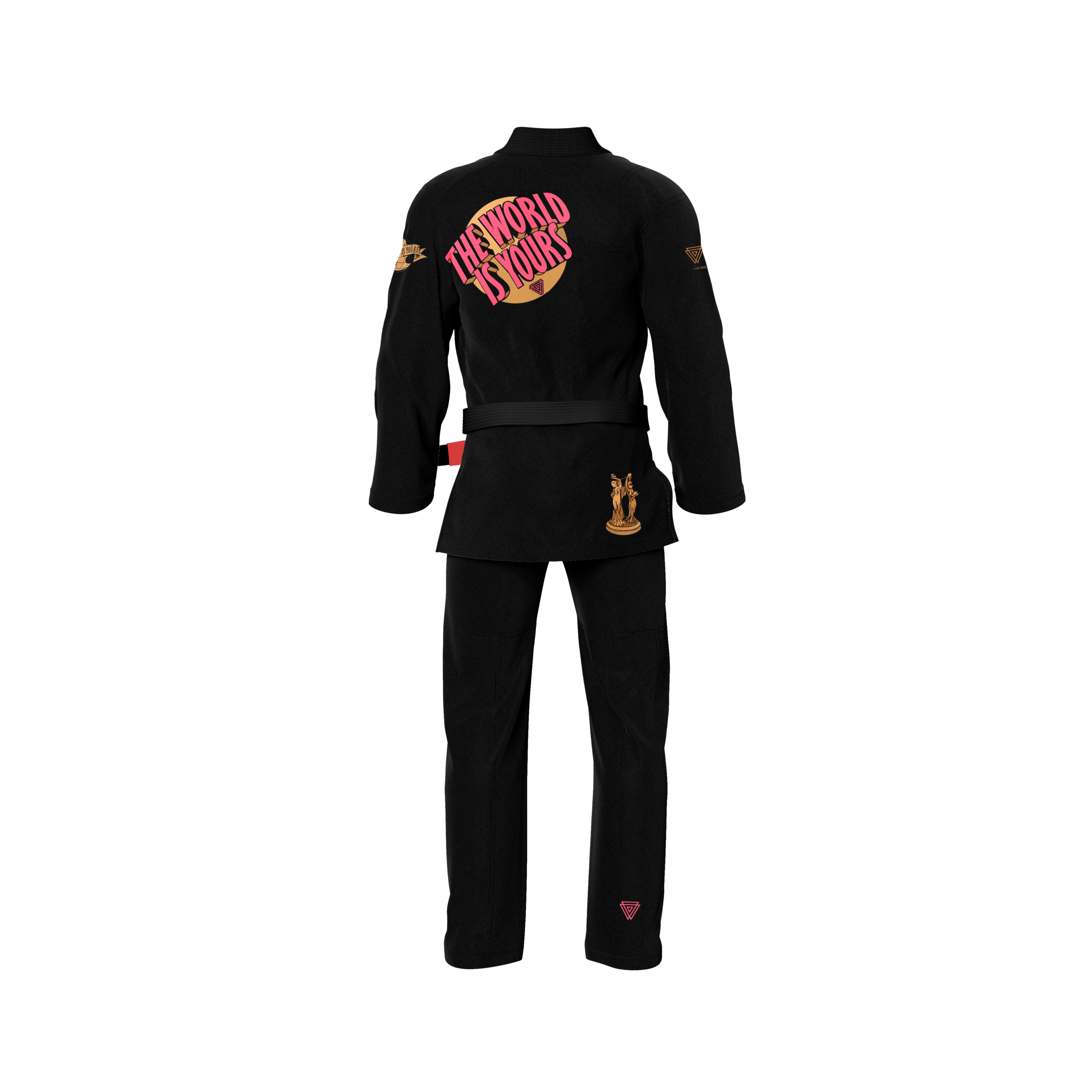 Gi BJJ Chile The World Is Yours Negro - Kimono Premium Let’s Roll - Imagen 2