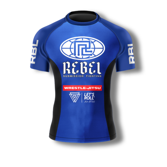 Rashguard Let’s Jiu Jitsu Rebel Ranked Azul - Submission Fighting