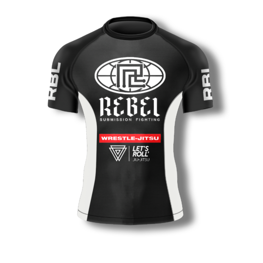 Rashguard Let’s Jiu Jitsu Rebel Ranked Negro - Submission Fighting