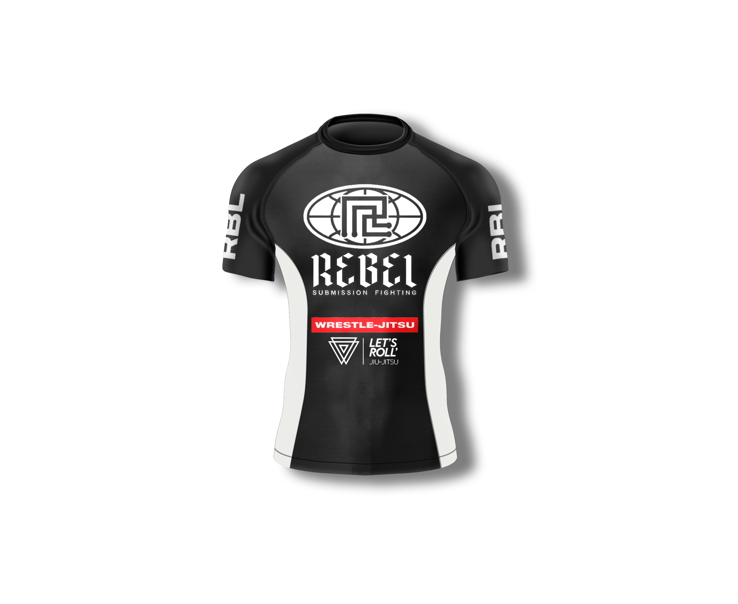 Rashguard Let’s Jiu Jitsu Rebel Ranked Negro - Submission Fighting - Imagen 2