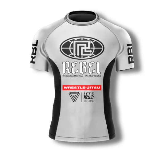Rashguard Let’s Jiu Jitsu Rebel Ranked Blanco - Submission Fighting