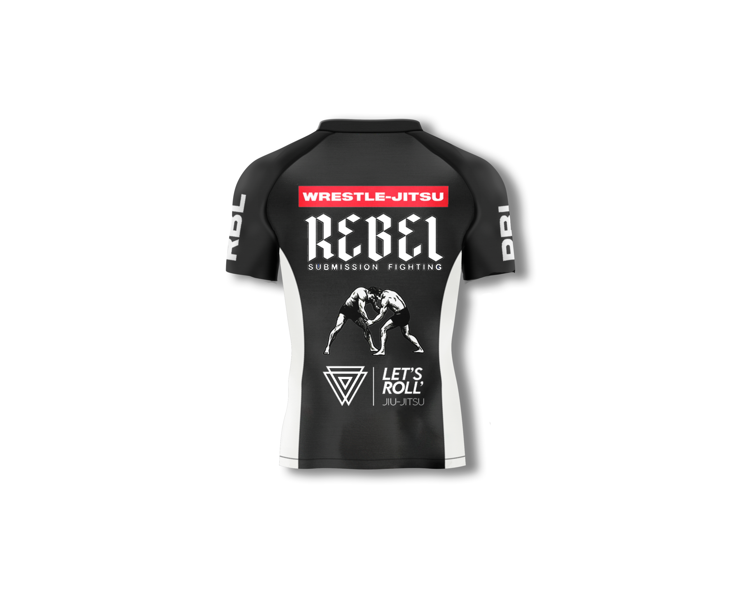 Rashguard Let’s Jiu Jitsu Rebel Ranked Negro - Submission Fighting - Imagen 3