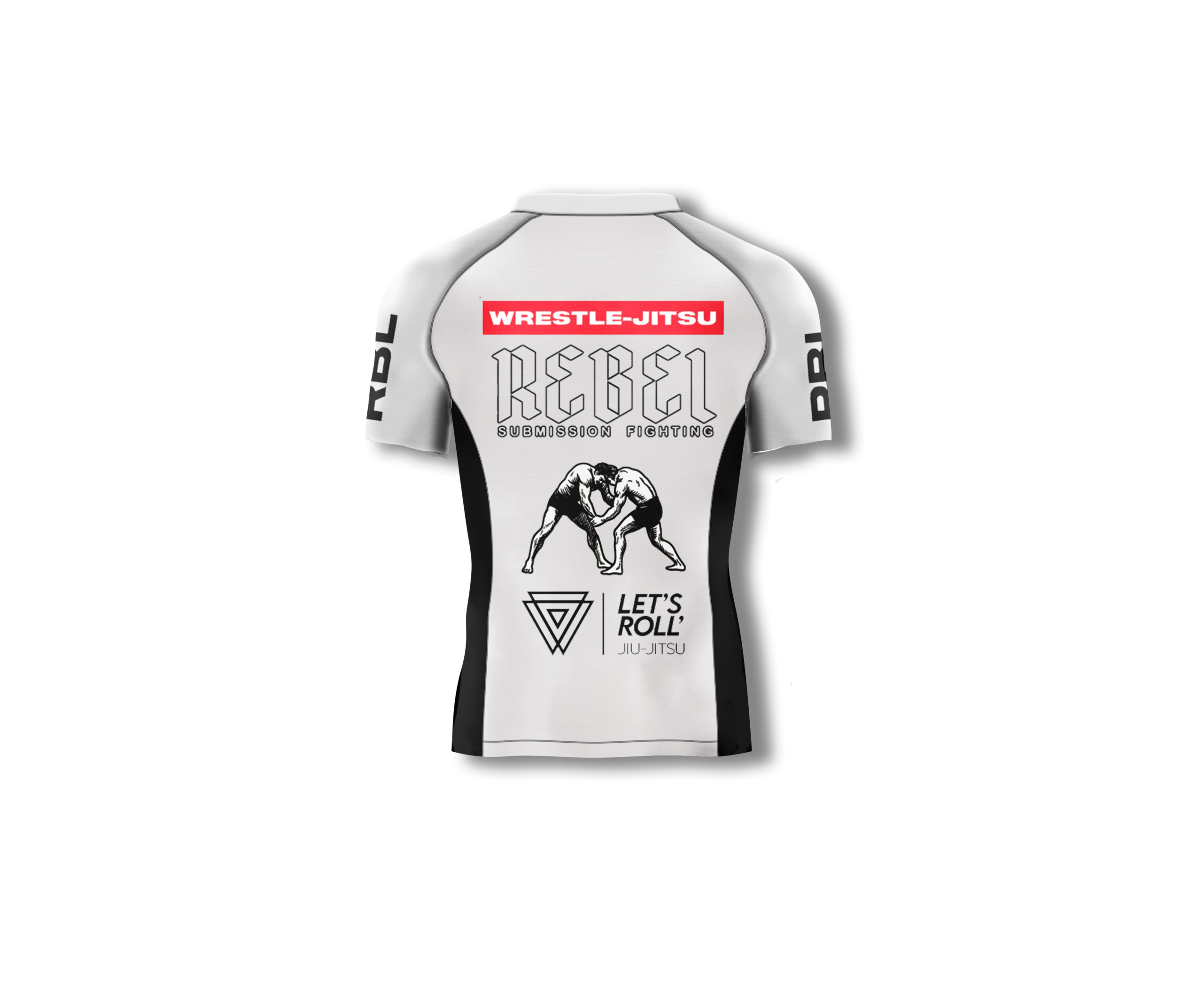 Rashguard Let’s Jiu Jitsu Rebel Ranked Blanco - Submission Fighting - Imagen 3