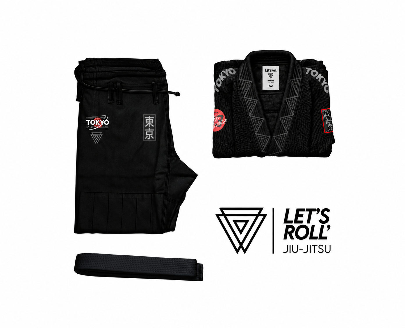 Gi BJJ Chile Tokyo Roll Negro - Kimono Premium Let’s Roll - Imagen 7