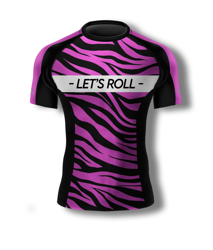 Rashguard Front Zebra Roxa